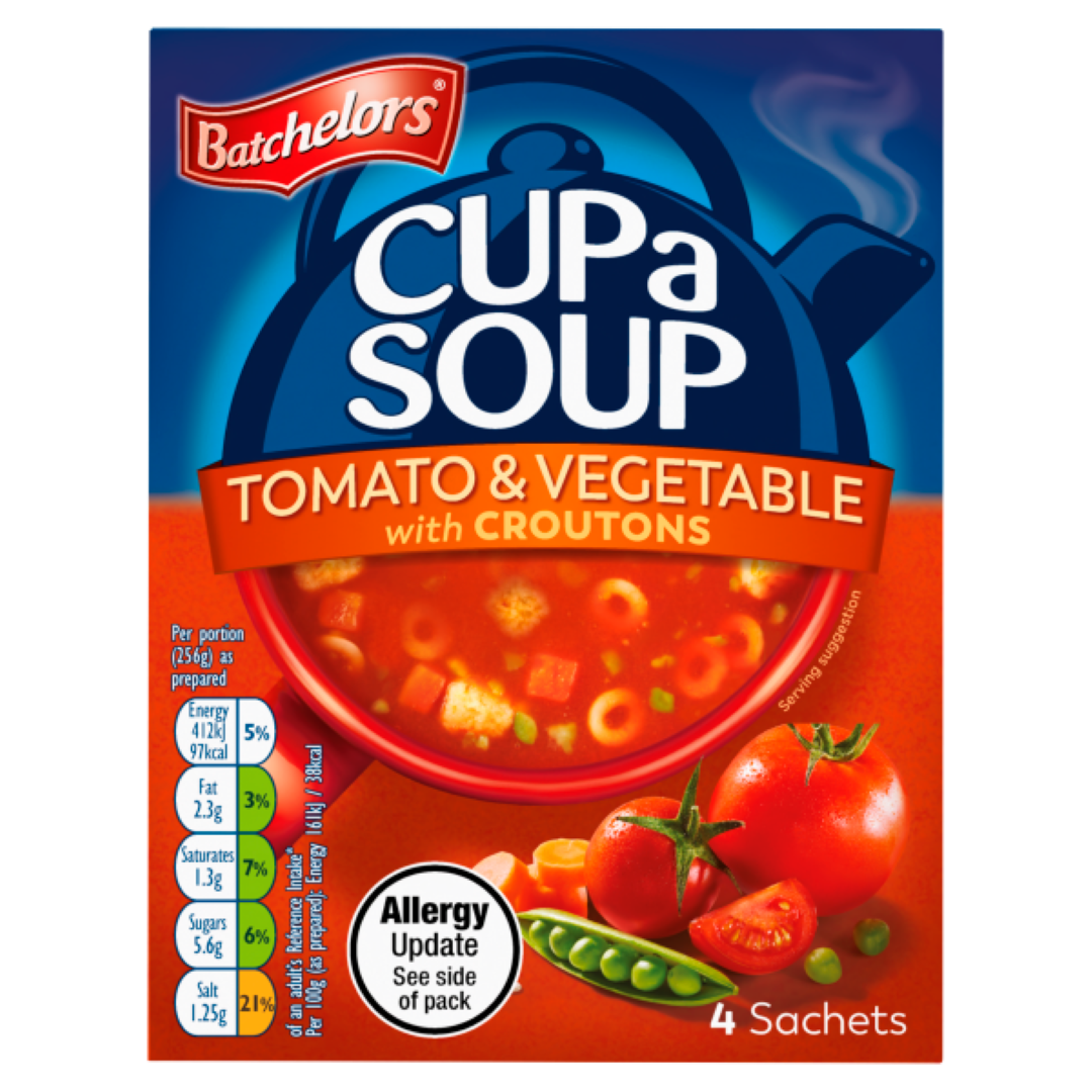 BATCHELORS CAS CROUTONS TOMATO & VEGETABLE